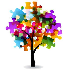 tree of puzzle pieces